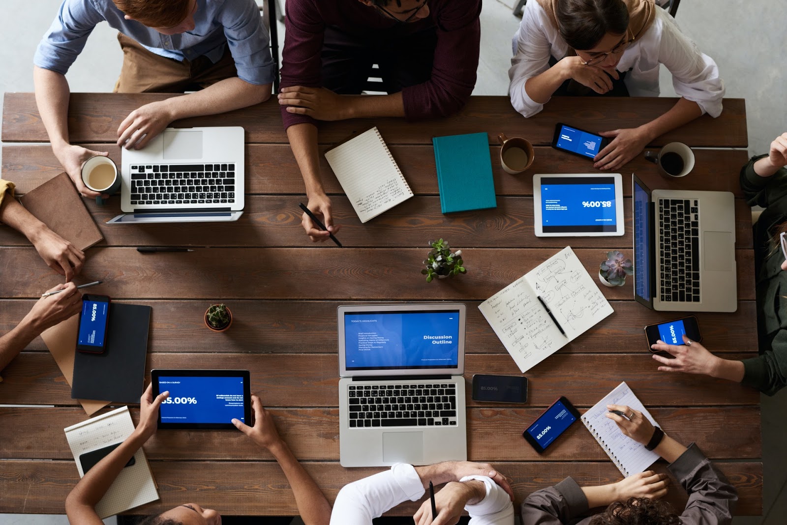 Product managers sitting around a table